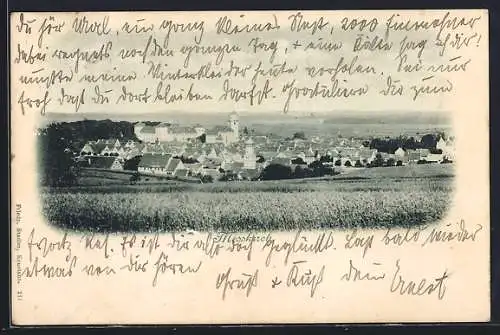 AK Messkirch, Ortsansicht aus der Vogelschau