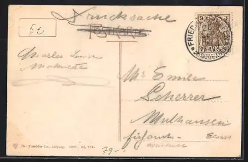 AK Meersburg, Stadtansicht mit Dampfer im Vordergrund