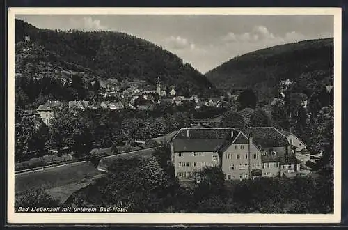 AK Bad Liebenzell, Partie mit unterem Bad-Hotel