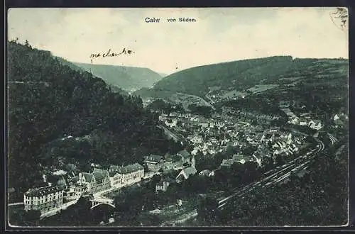 AK Calw, Blick von Süden
