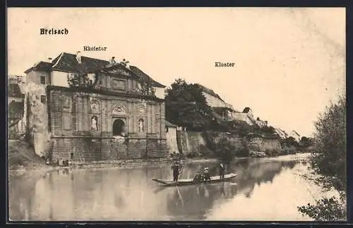 AK Breisach, Blick auf Rheintor und Kloster