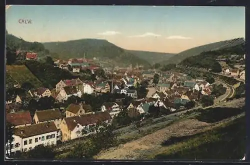 AK Calw, Blick auf die Stadt