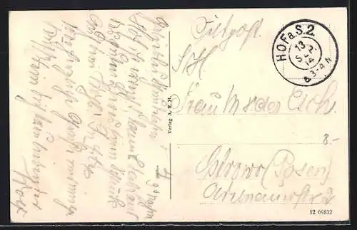 AK Hof i. B., Blick auf den Ort