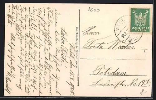 AK Schulau-Wedel, Ausblick auf die Elbe