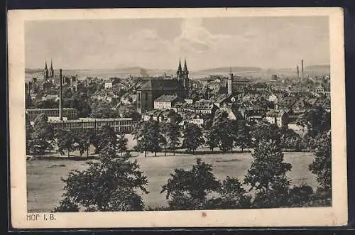 AK Hof i. B., Blick auf den Ort