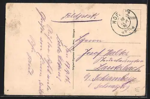 AK Hof i. B., Blick auf den Ort