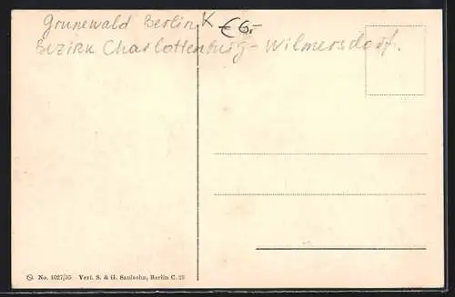 AK Berlin-Grunewald, Ruderpartie auf dem See in Schildhorn