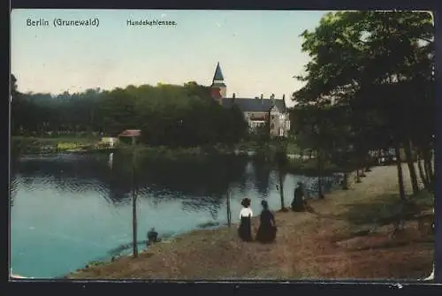 AK Berlin-Grunewald, Ansicht Hundekehlensee