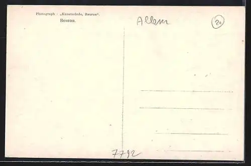 AK Beuron, Ortsansicht mit Feldern