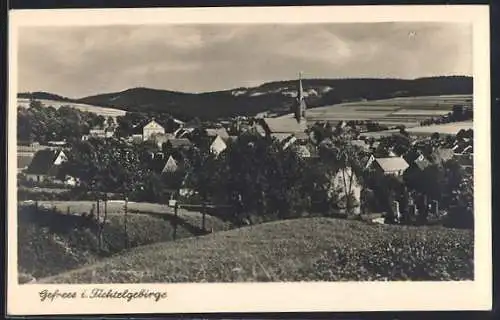 AK Gefrees i. Fichtelgebirge, Ortsansicht mit Kirche