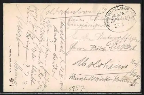 AK Auerbach a. d. Bergstrasse, Ortsansicht mit Hochstädter Thal