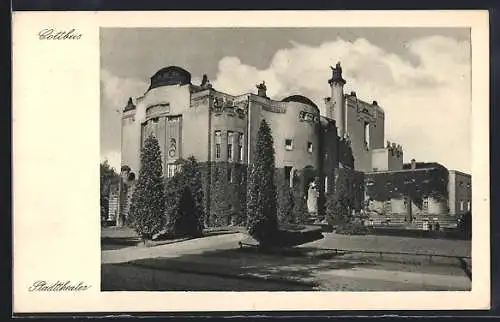 AK Cottbus, Blick auf das Stadttheater