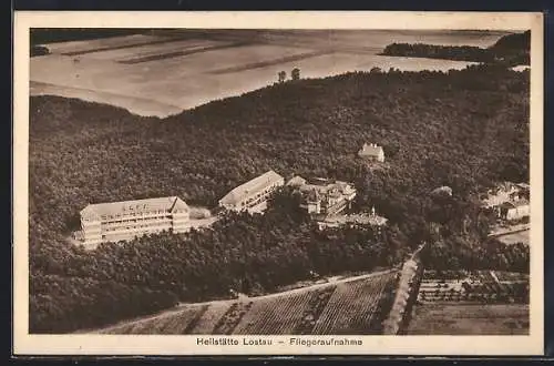 AK Lostau, Heilstätte vom Flugzeug aus