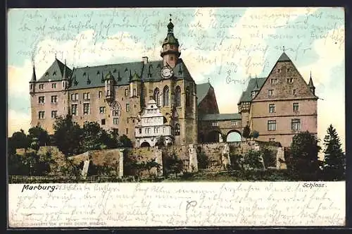 AK Marburg, Blick auf das Schloss