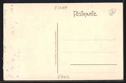 AK Rotenburg a. F., Blick von der Kuppe auf Rotenburg