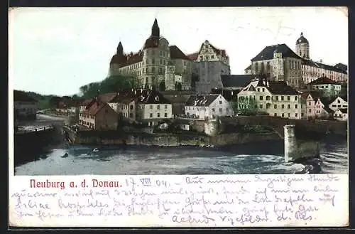 AK Neuburg a. d. Donau, Hotel zur goldenen Krone