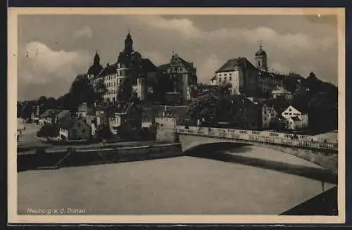 AK Neuburg / Donau, Teilansicht des Ortes