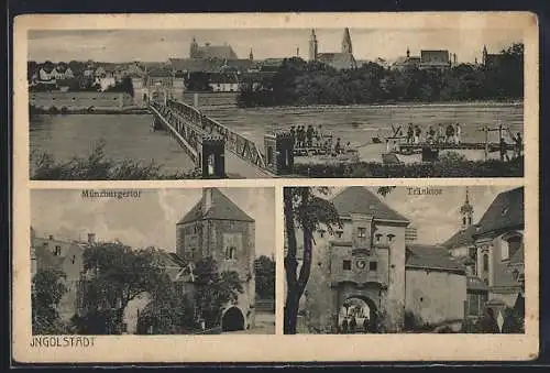 AK Ingolstadt, Ortsansicht, Münzburgertor, Tränktor