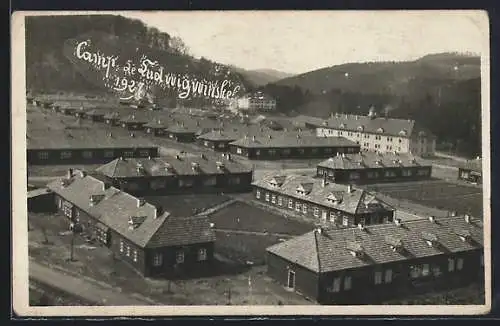 Foto-AK Ludwigswinkel, Kriegsgefangenenlager 1921