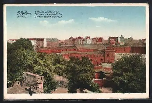 AK Mainz / Mayence, Goldene Rosskaserne, Caserne au cheval d`or