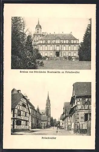 AK Fröschweiler, Schloss von Dürckheim Montmartin, Strassenpartie