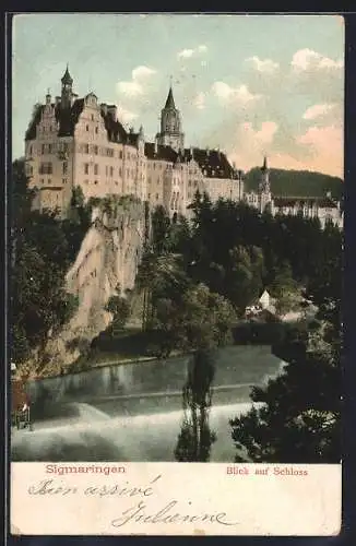 AK Sigmaringen, Blick auf das Schloss
