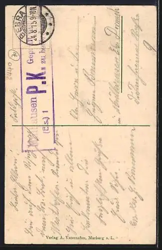 AK Bebra, Bahnhof, Neues Schulhaus, Postgebäude, Hôtel Schlüter, Evangelische Kirche
