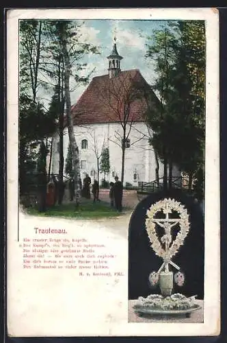 AK Trautenau / Trutnov, Blick auf die Kirche