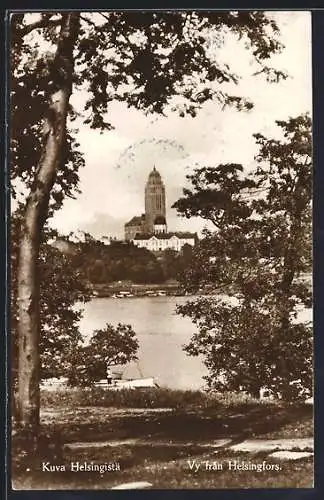 AK Helsinki, Blick über den See zur Kirche