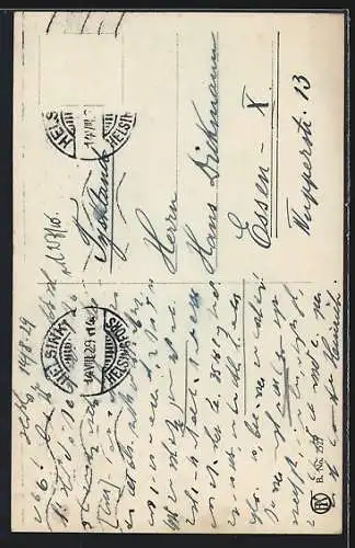 AK Helsinki, Blick über den See zur Kirche