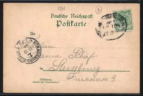 Lithographie Bingen / Rhein, Rheinstein, Mäusethurm und Ehrenfels