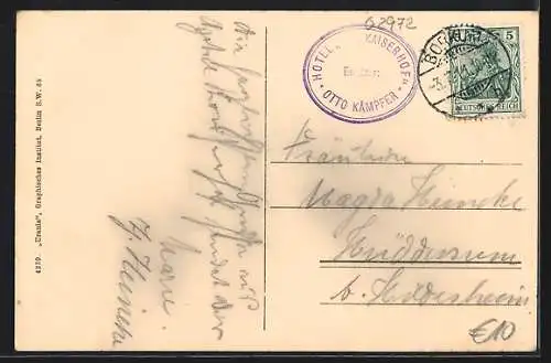 AK Borkum, Hotel und Restaurant Der Kaiserhof, Bes. Otto Kämpfer