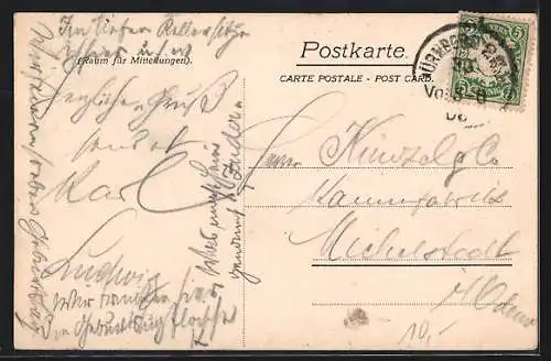 Künstler-AK Nürnberg, Gasthaus Nassauer-Keller, Innenansichten
