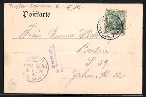 AK Berlin-Niederschöneweide, Nieder-Schöneweide a. d. Oberspree, Gasthaus Loreley, Bes. Max Fricke