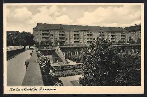 AK Berlin-Neukölln, Partie im Körnerpark