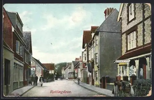 AK Rottingdean, Street scene in front of the post office
