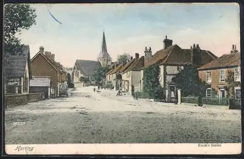 AK Harting, Street scene with view of the church