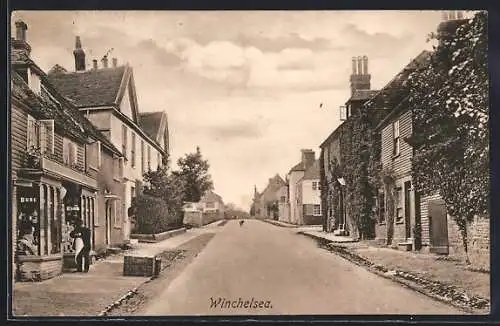 AK Winchelsea, Street Scene with Burg Store