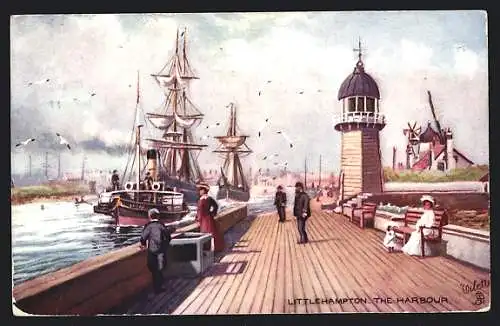 Künstler-AK Littlehampton, The Harbour