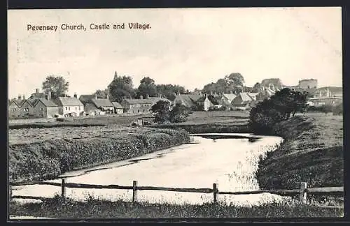 AK Pevensey, Church, Castle and Village
