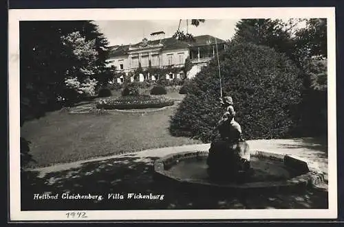 AK Gleichenberg, Villa Wickenburg mit Anlagen