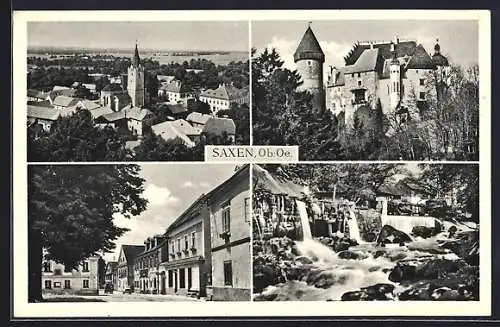 AK Saxen /O.-Oe., Strassenpartie, Ortsansichten