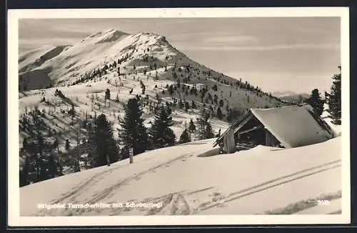AK Turracherhöhe, Skigebiet mit Blick auf den Schoberriegl
