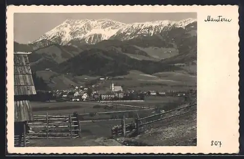 AK Mautern /Steiermark, Totalansicht mit Kirche