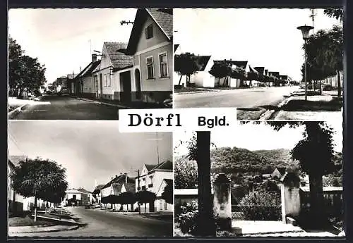 AK Dörfl /Bgld., Strassenpartien im Ortskern