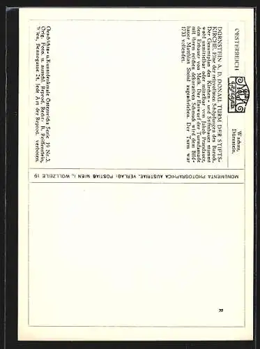 AK Dürnstein a. d. Donau, Turm der Stiftskirche