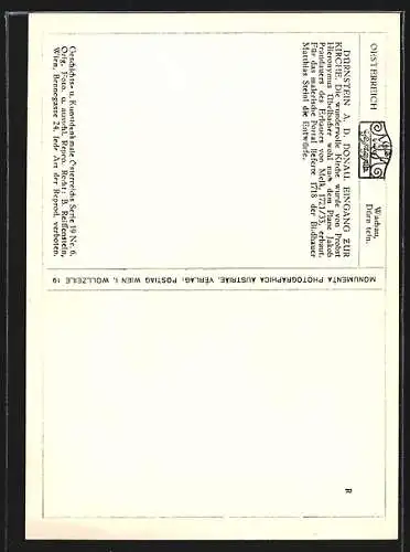 AK Dürnstein a. d. Donau, Eingang zur Kirche