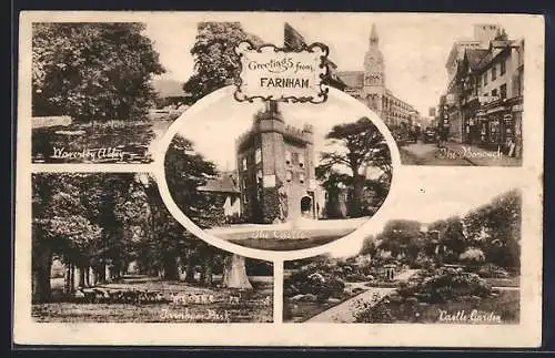 AK Farnham, Castle and Castle Garden, the Borough, Waverley Abbey, Park