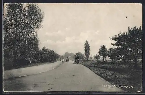 AK Barnes Common, Strassenpartie im Grünen