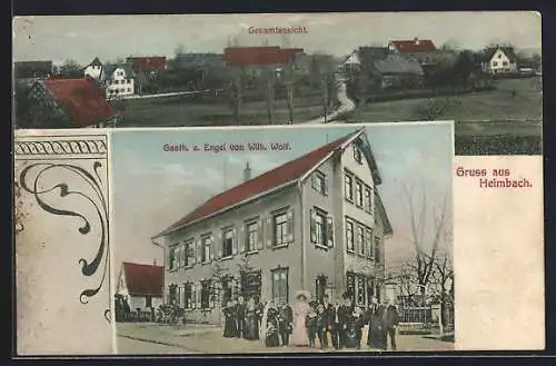 AK Heimbach / Schwäbisch Hall, Gasthof zum Engel, Ortsansicht